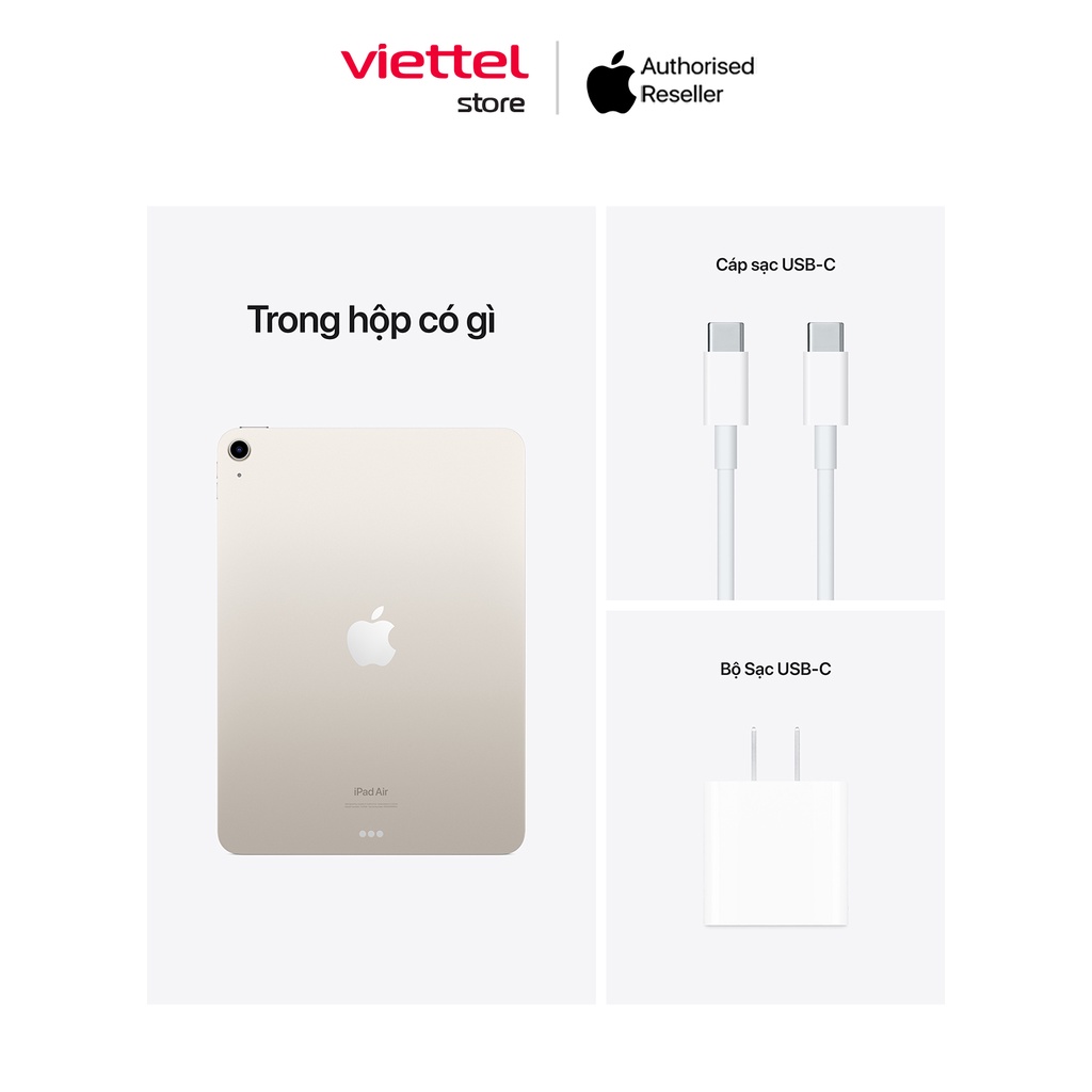 [Mã ELAS815 giảm 8% tối đa 2TR] Apple iPad Air (Gen 5) WIFI Chính hãng (ZA/A)