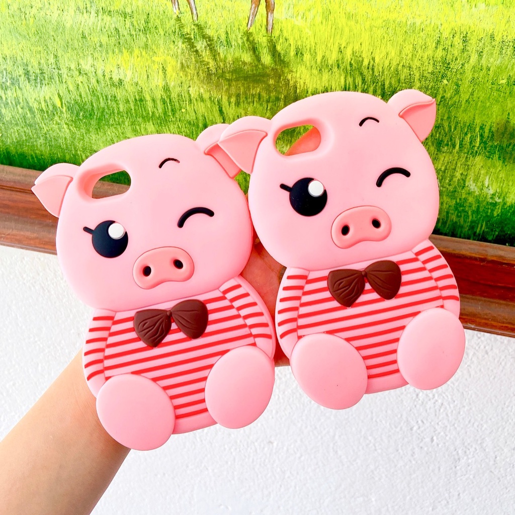 Ốp lưng iphone thú silicon ip6/ 6s/ 7/ 8 hình heo cute gấuu nâu mèo kitty heo xinh