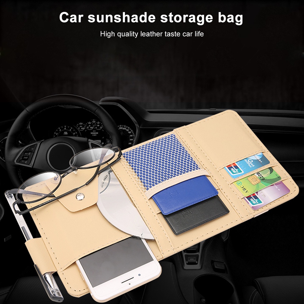 Kẹp Giữ Thẻ / Mắt Kính Gắn Tấm Che Nắng Xe Hơi Tiện Lợi