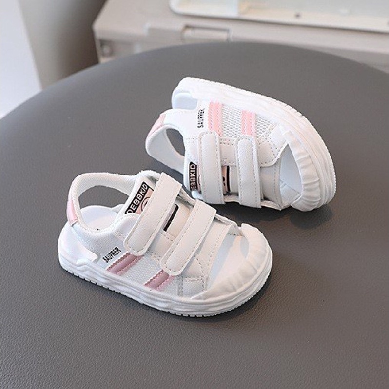 Giầy sandal thể thao cho bé trai, bé gái - dép quai hậu chống vấp bảo vệ chân đế êm có 2 quai dán lưới thoáng khí A203