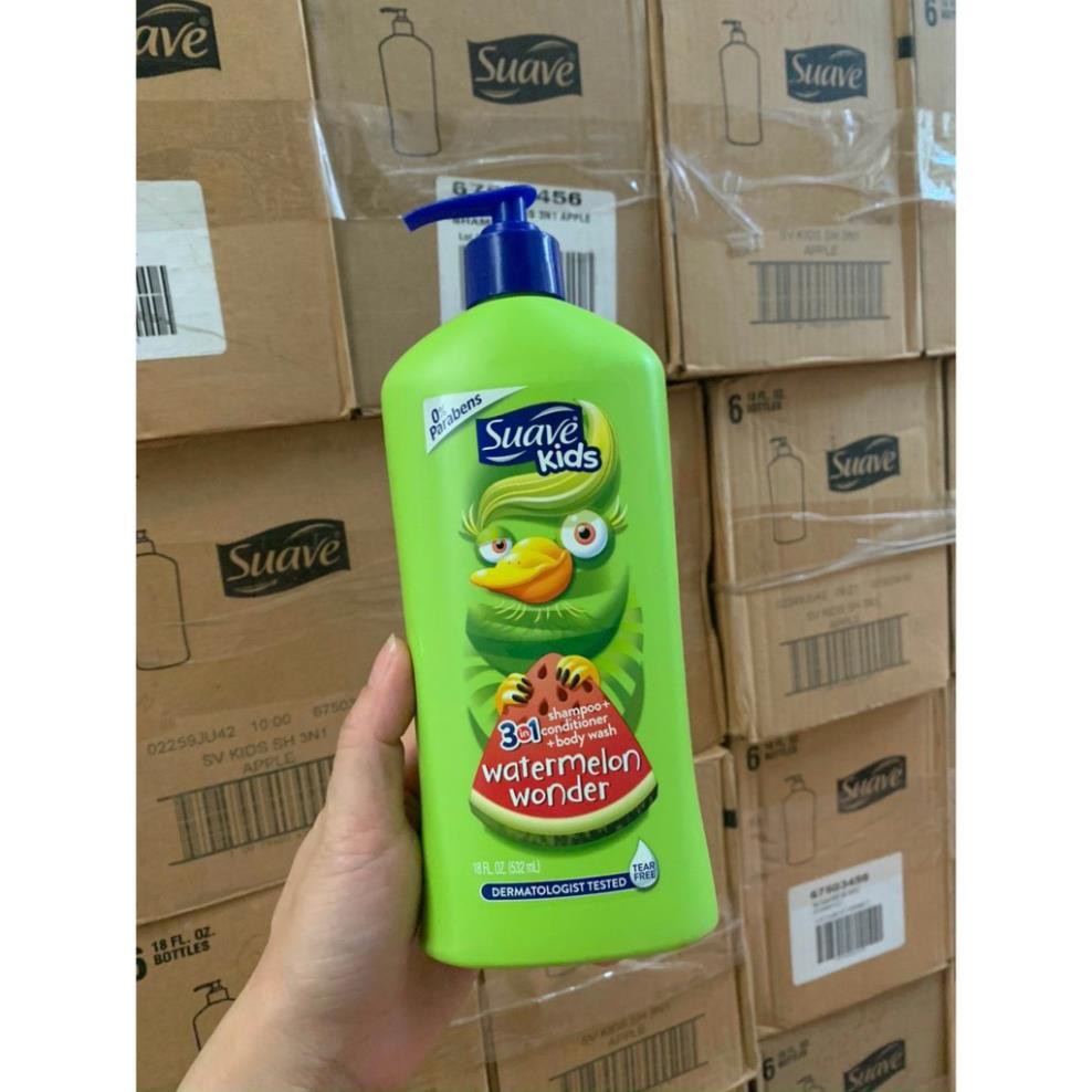 Sữa Tắm Gội Xả 3 in 1 Suave Kids 532ml/1200ml