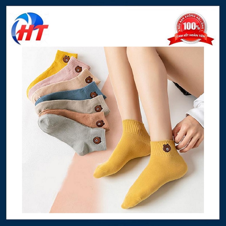 Combo 10 Đôi Tất Hình Gấu Xinh Xắn