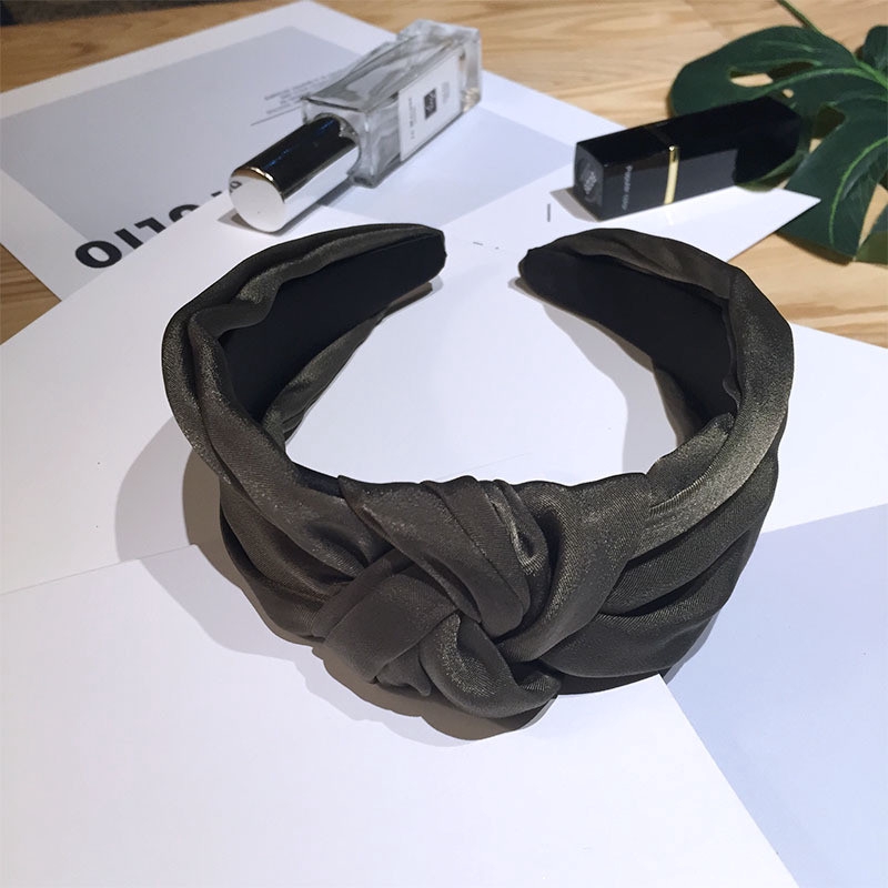 Băng đô bản to họa tiết thắt nơ màu trơn sang trọng cho nữ