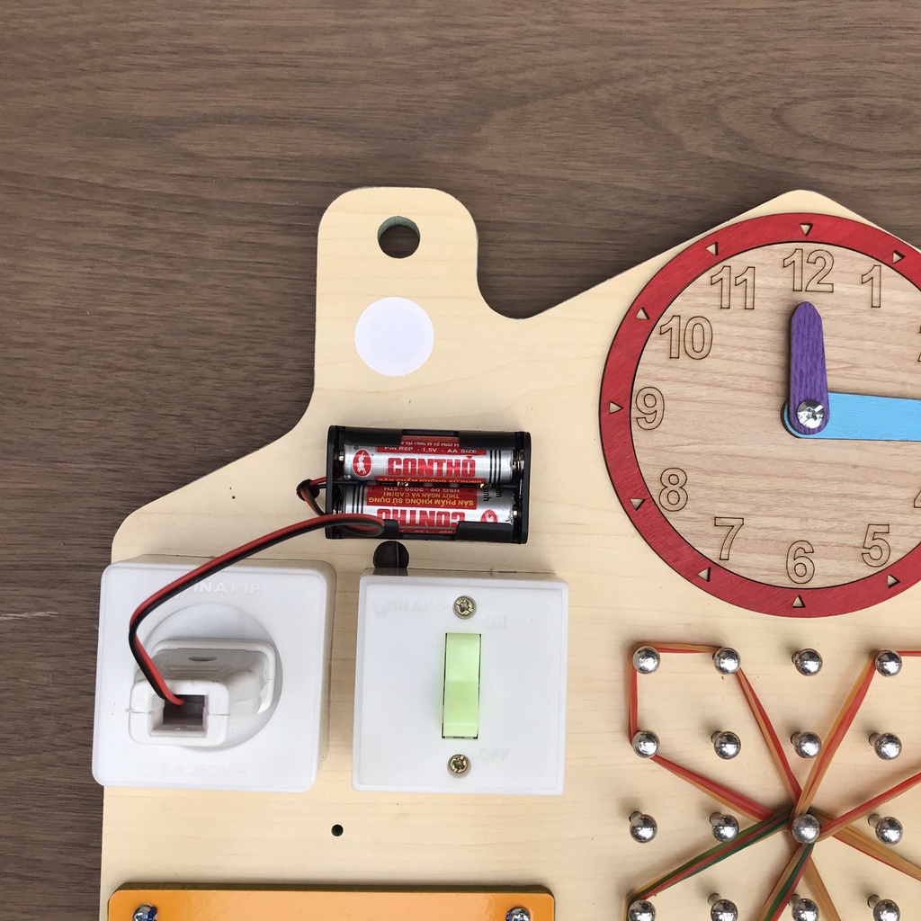 Phụ kiện làm busy board bảng bận rộn cho bé - Công tắc và ổ căm điện