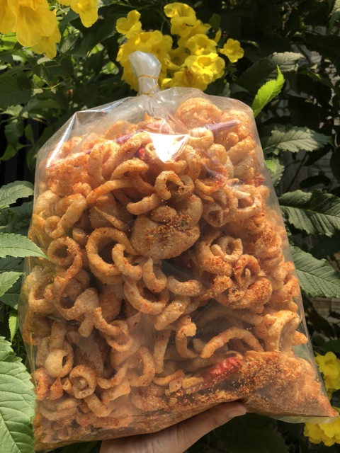 Da heo sấy sốc muối tỏi cay 500g