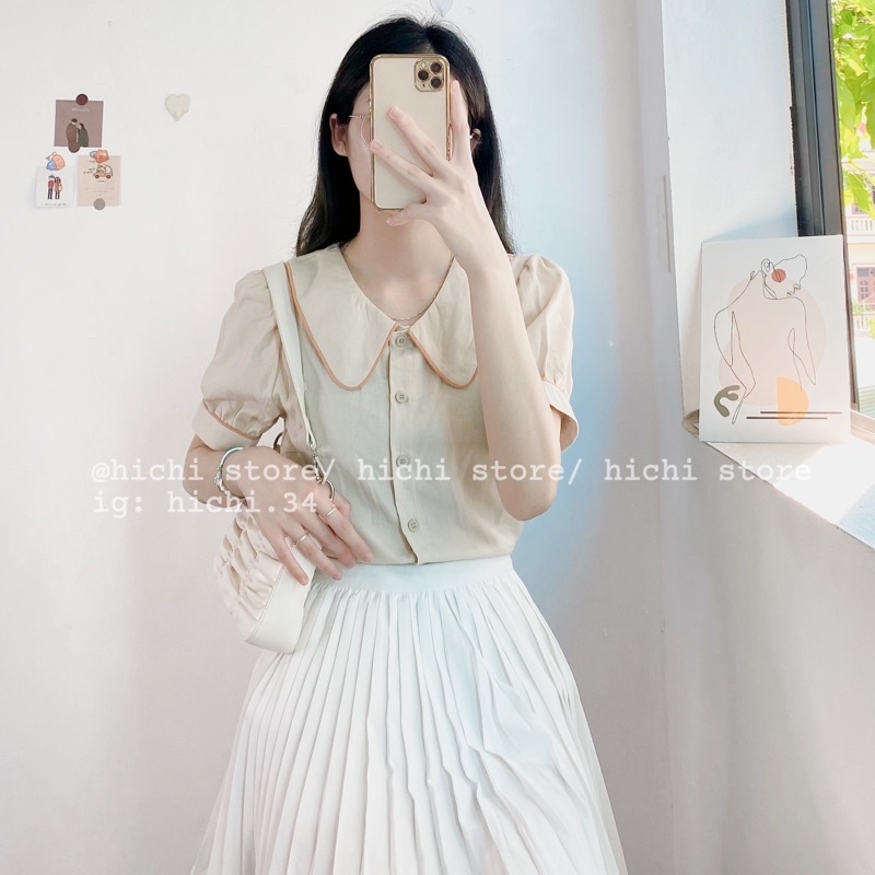 sơ mi tiểu thư hàn quốc ulzzang vintage hichi