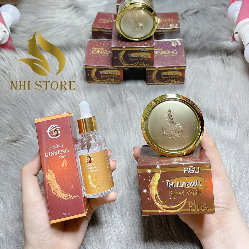 Kem Sâm GINSENG Speed White Plus , Nám , Tàn Nhang , Serum Trắng Da , Ngày Đêm Thái Lan 20G (2022)