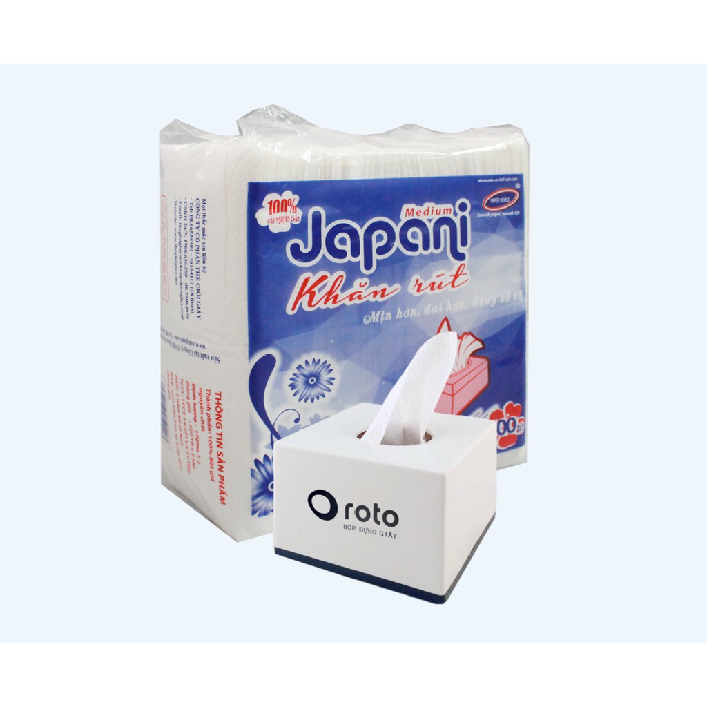 Khăn giấy rút JAPANI JP500X, 20 gói, 500 tờ/2 lớp/1 gói