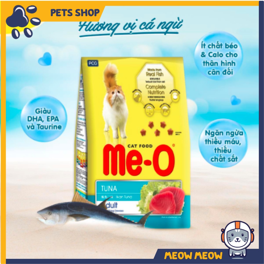 Hạt cho mèo Me-O các loại | Túi 1.2KG | Thức ăn cho mèo trưởng thành.