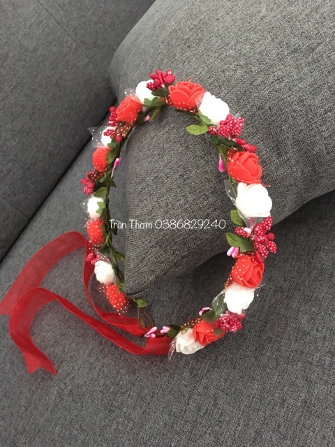 ( Sẵn ) Vòng hoa đội đầu kỉ yếu phối nhuỵ nhũ cực xinh