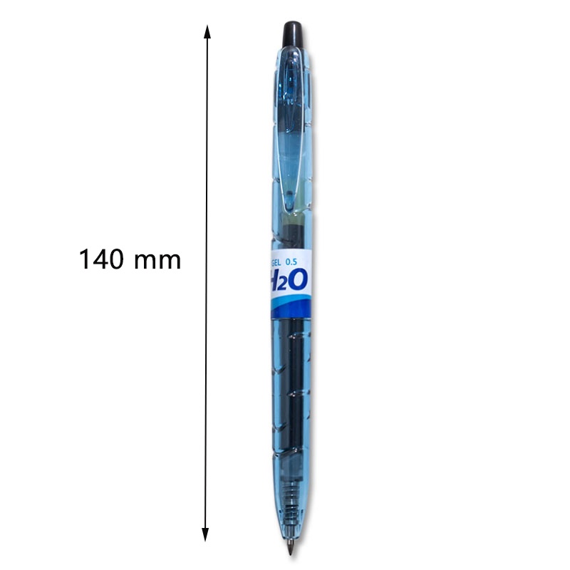 Bút Mực Gel Trong Suốt Ngòi 0.5mm Hình Chai Nước Màu Đỏ / Đen Có Thể Thu Gọn Cho Học Sinh