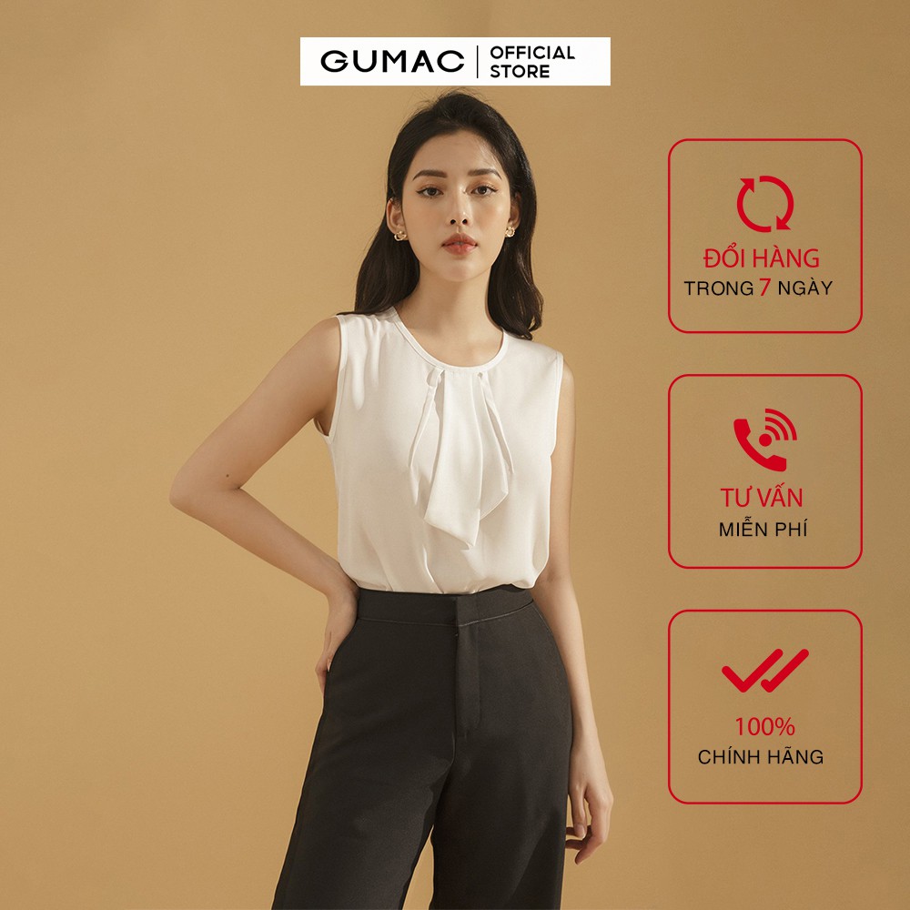 [Mã WABRGU100 giảm 15% đơn 249K tối đa 100k] Áo nữ cổ kiểu không tay AA767 GUMAC