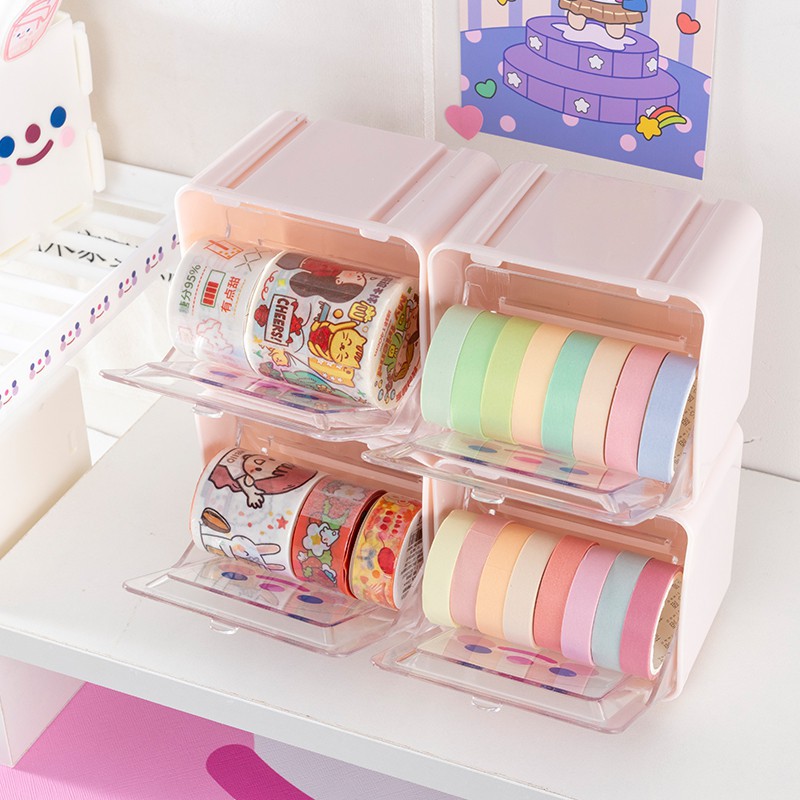 🌷Hộp nhỏ đa năng đựng lắp ghép đựng washi 🍎