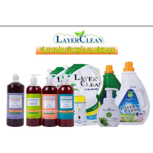 {Tin Dùng} Nước Rửa Chén Bát Hữu Cơ Layer Clean 5l Chiết Xuất Từ Enzym Hương Quế Organic An Toàn Tuyệt Đối Cho Da