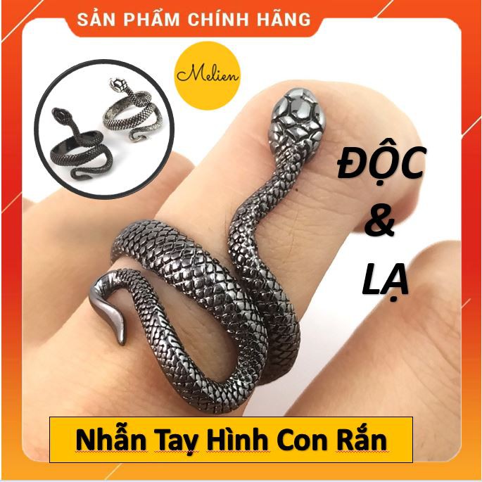 Nhẫn Tay Mạ Bạc Hình Con Rắn Phụ Kiện Thời Trang Unisex