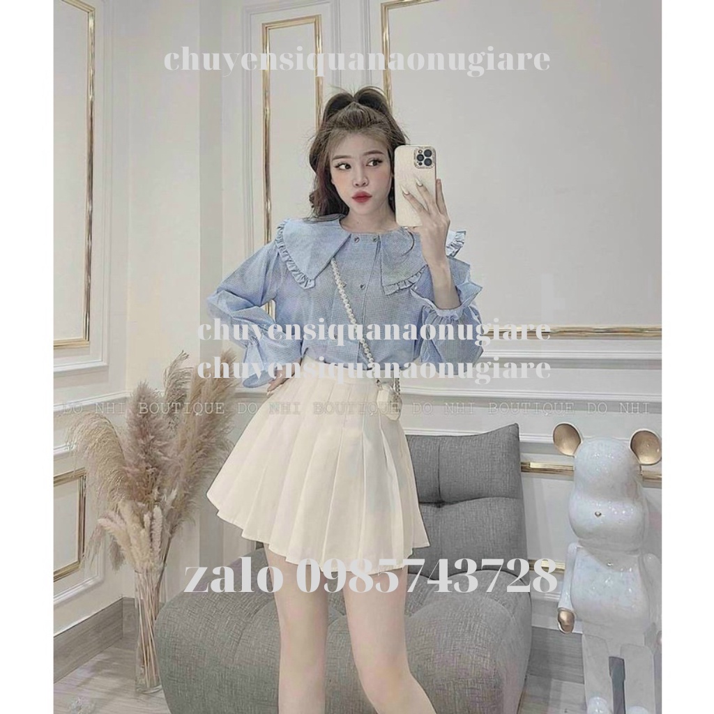 áo babydoll tay bèo 2 màu hàng đẹp HA0005 chuyensiquanaonugiare