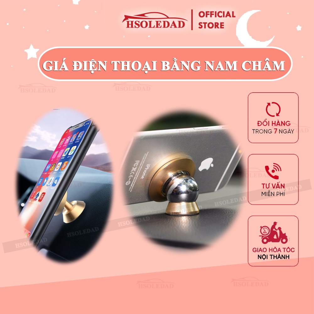 Giá đỡ điện thoại bằng nam châm trên ô tô, nhỏ gọn, dễ dùng