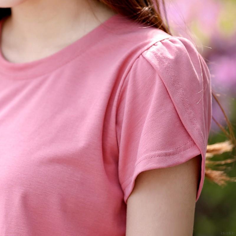 FREESHIP ĐƠN 99K_ Áo nữ cổ tròn tay ngắn thời trang xinh xắn