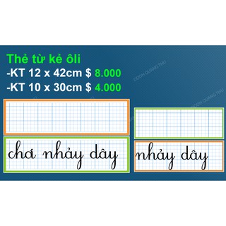 [Đồ dùng dạy học] Thẻ viết từ kẻ ôli