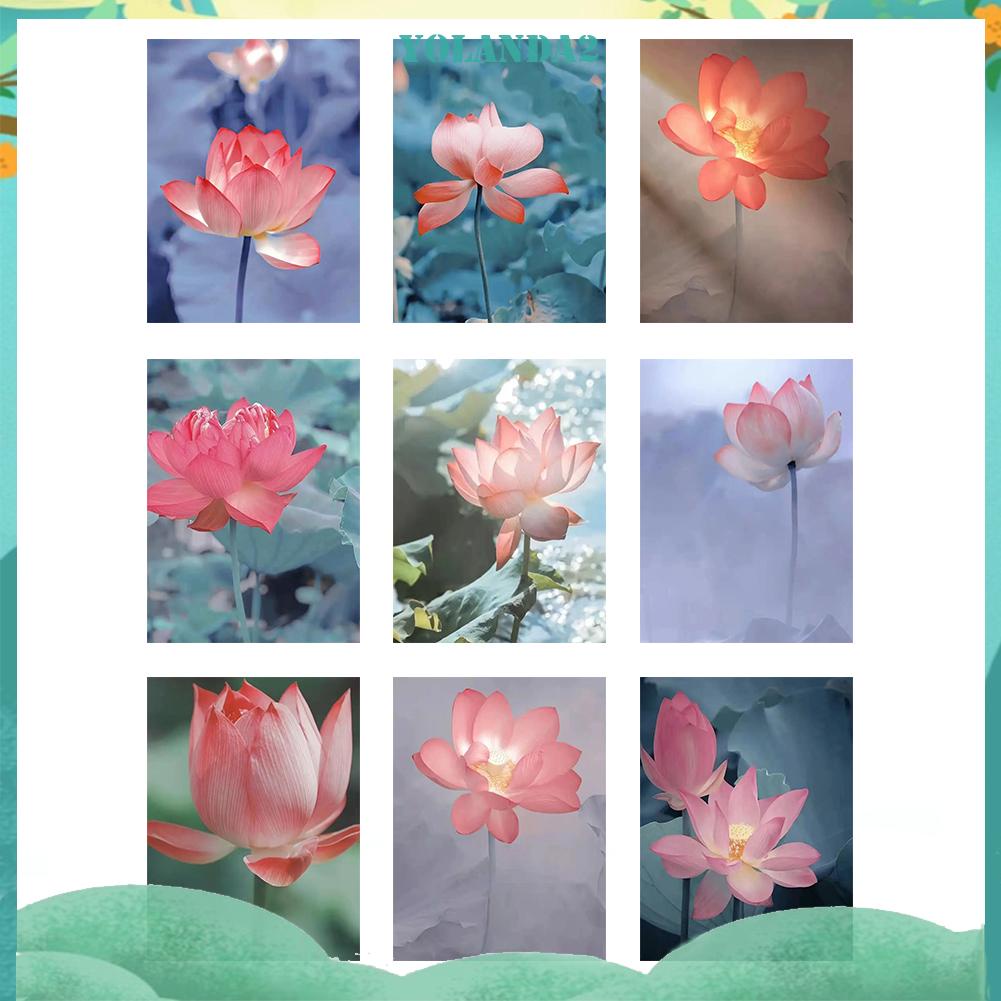 Tranh Đính Đá Kim Cương Toàn Bộ 5D DIY Hình Vẽ Hoa Sen