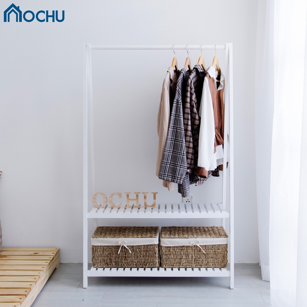 Giá treo quần áo đồ OCHU gỗ thông 2 tầng lắp ráp đa năng  A HANGER  2FM Nội thất thông minh decor phòng ngủ