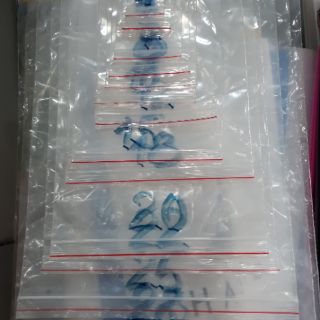1kg Túi zip chỉ đỏ