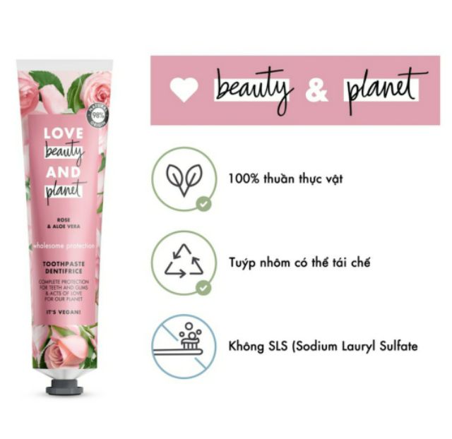 Kem đánh răng Love Beauty And Planet 75ml