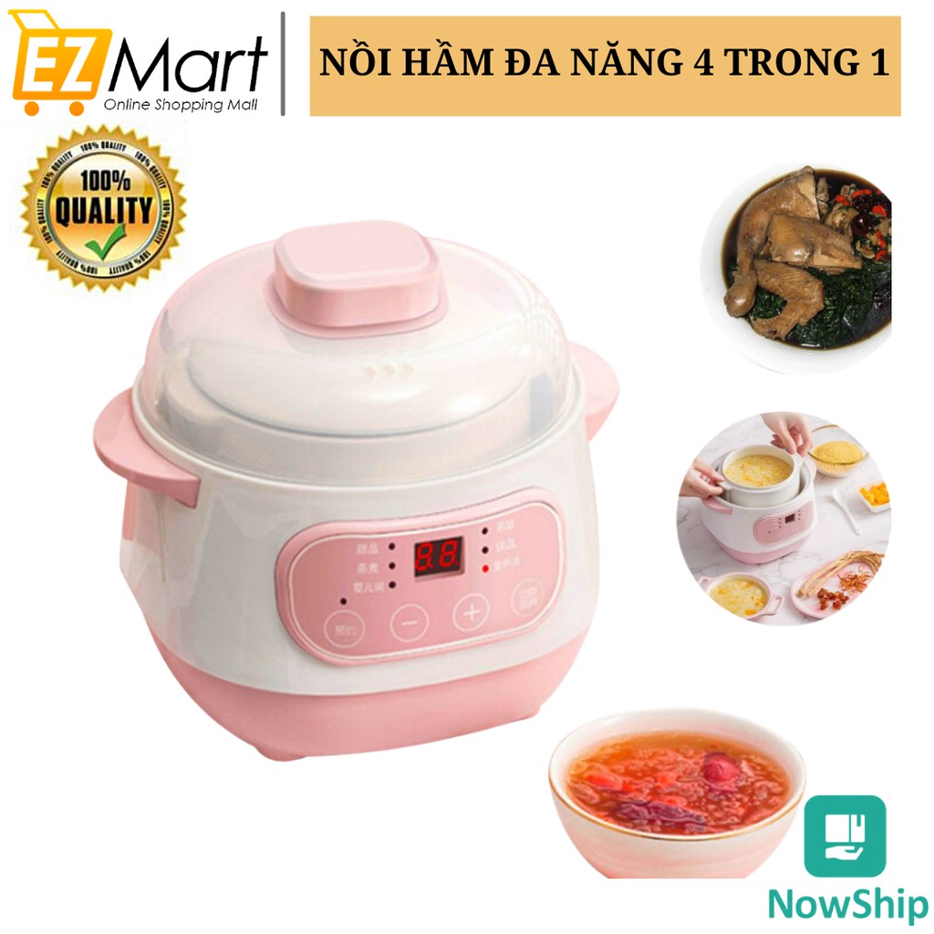 Nồi hầm đa năng 4 trong 1, Nồi nấu cháo,ninh,hầm cách thủy Siêu tiện lợi