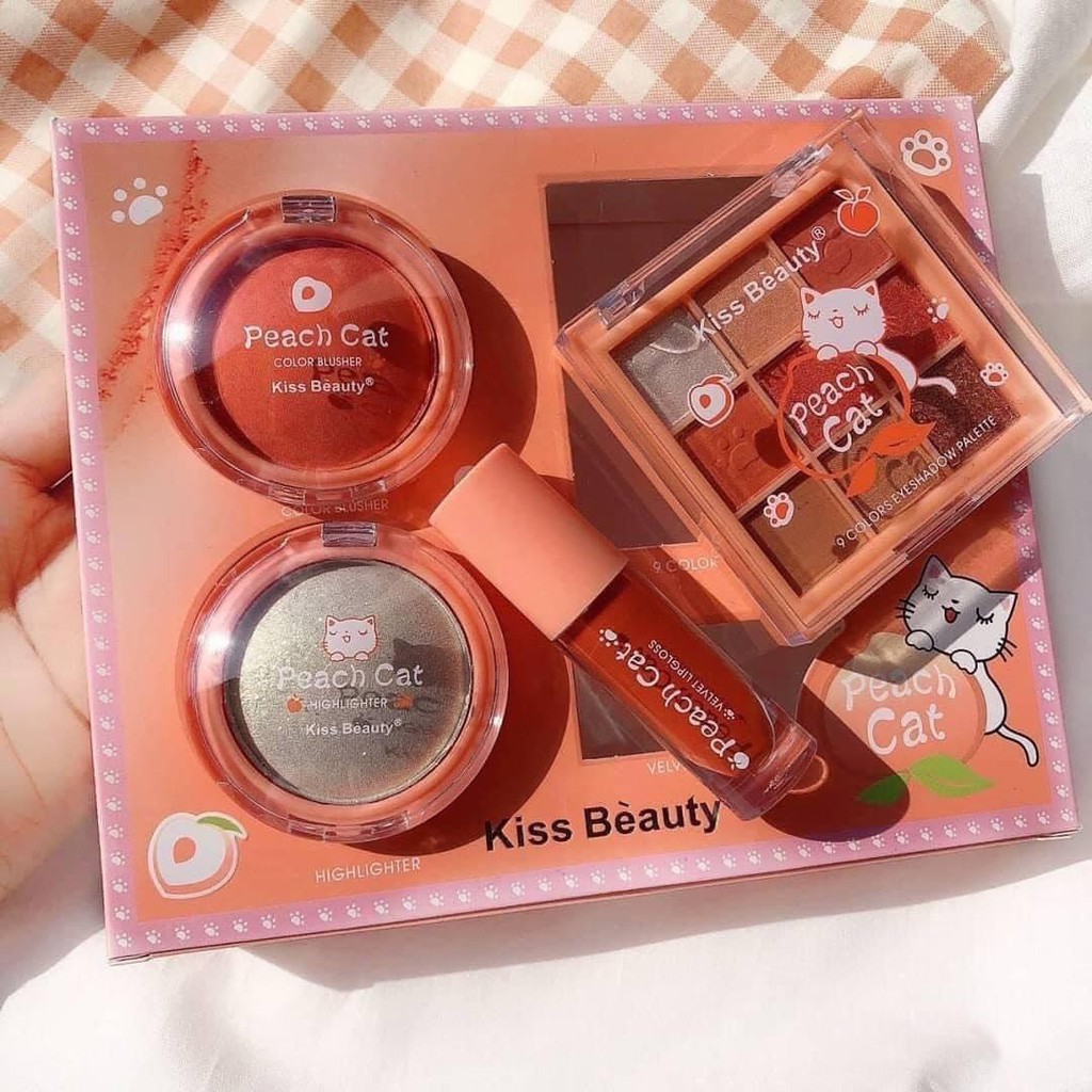 Trọn Bộ Makeup Kiss Beauty Peach Cat 4in1 | WebRaoVat - webraovat.net.vn