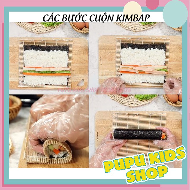 Mành Tre Cuộn Cơm Rong Biển Kimbap, Cuốn Sushi, Cuộn Cơm Cho Bé Ăn Dặm