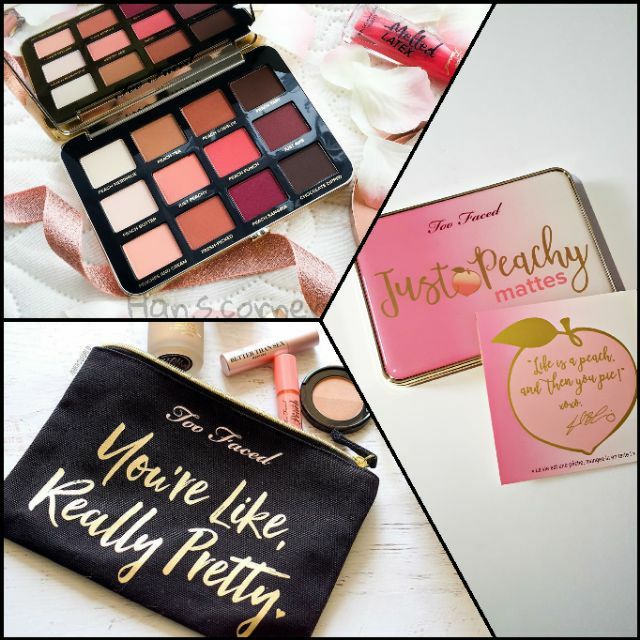 Bảng phấn mắt JUST PEACHY - Too Faced (tặng kèm ví đựng mỹ phẩm của hãng) | BigBuy360 - bigbuy360.vn