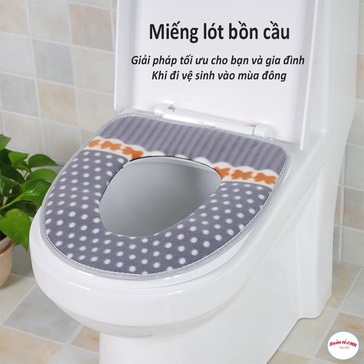 Miếng lót bồn cầu bằng vải sạch sẽ ấm áp mùa đông