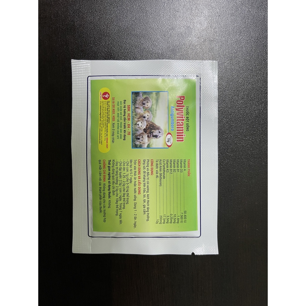 Vitamin cho chó mèo PolyVitamin 10g ️ FREESHIP️ Hỗn hợp gồm 11 loại vitamin tốt cho các giai đoạn phát triển chó mèo