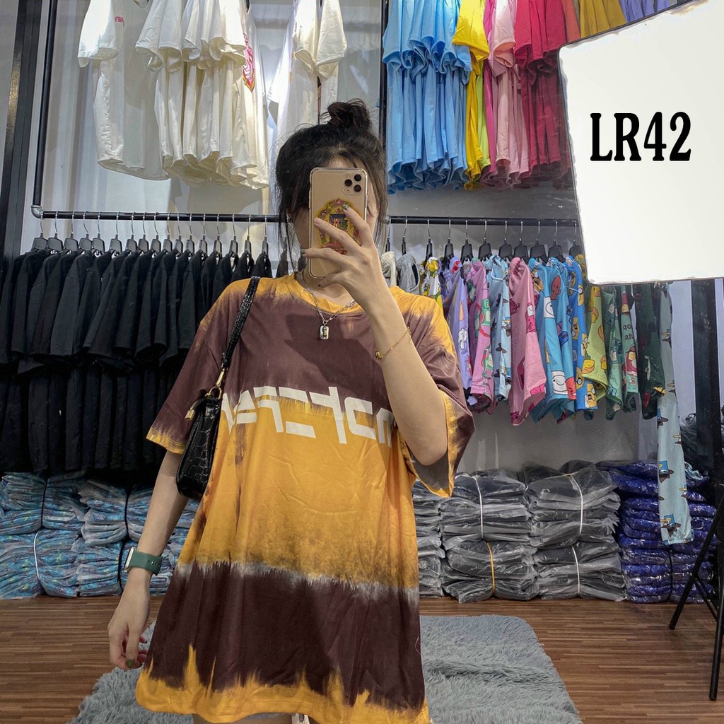 Áo thun loang màu 𝑭𝒓𝒆𝒆𝒔𝒉𝒊𝒑 Áo phông unisex LR42 vải cotton xượt poli co giãn thấm hút tốt, không xù lông