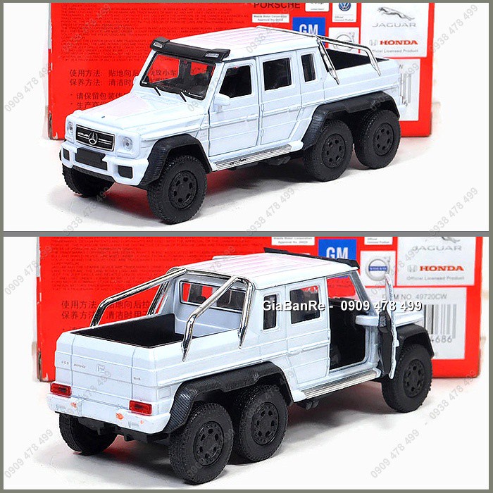 Xe Mô Hình Kim Loại Mercedes G63 6x6 Tỉ Lệ 1:36 - 7390.2