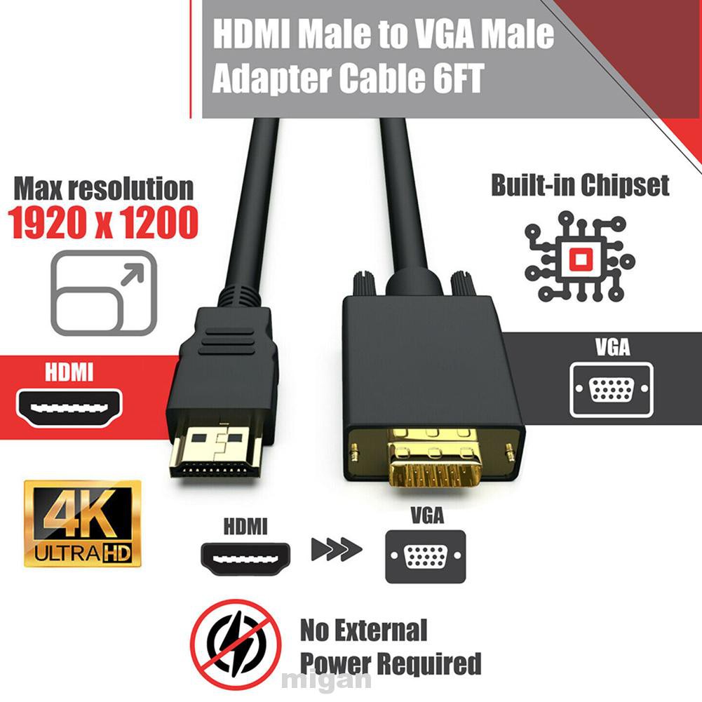 DVD Cáp Chuyển Đổi 6ft 1080p Mạ Vàng Cho Máy Chiếu | BigBuy360 - bigbuy360.vn