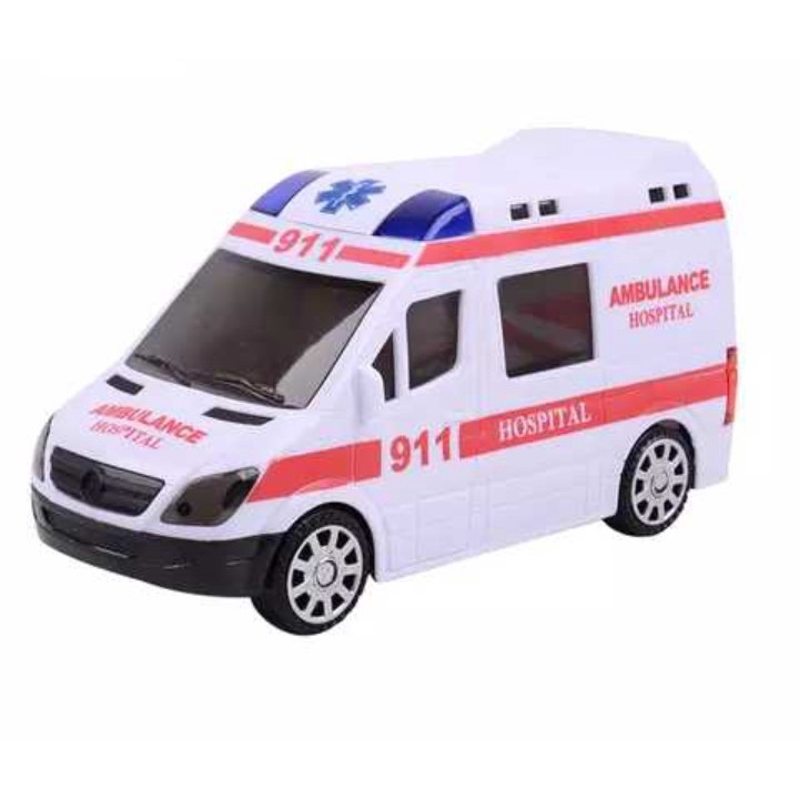 Xe Cứu Thương Đồ Chơi Nhạc Đèn Bằng Nhựa  Cho Bé