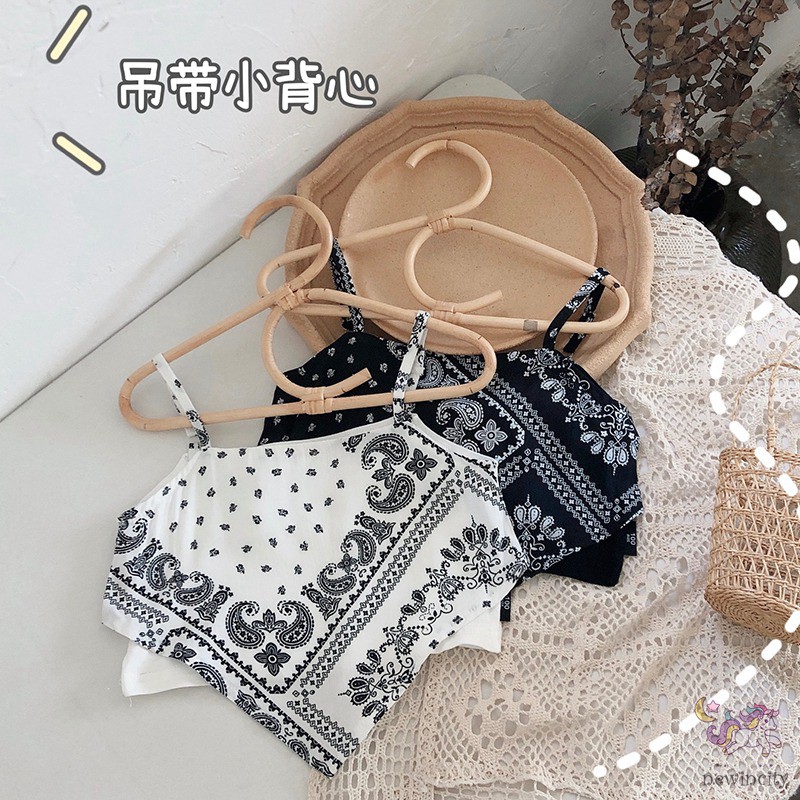 Áo Hai Dây Thời Trang Mùa Hè Hàn Quốc Cho Bé Gái