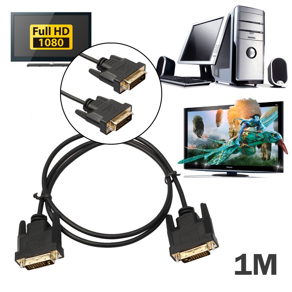 [rem]★Digital Monitor DVI D to DVI-D Gold Male 24+1 Pin Dual Link TV Cable