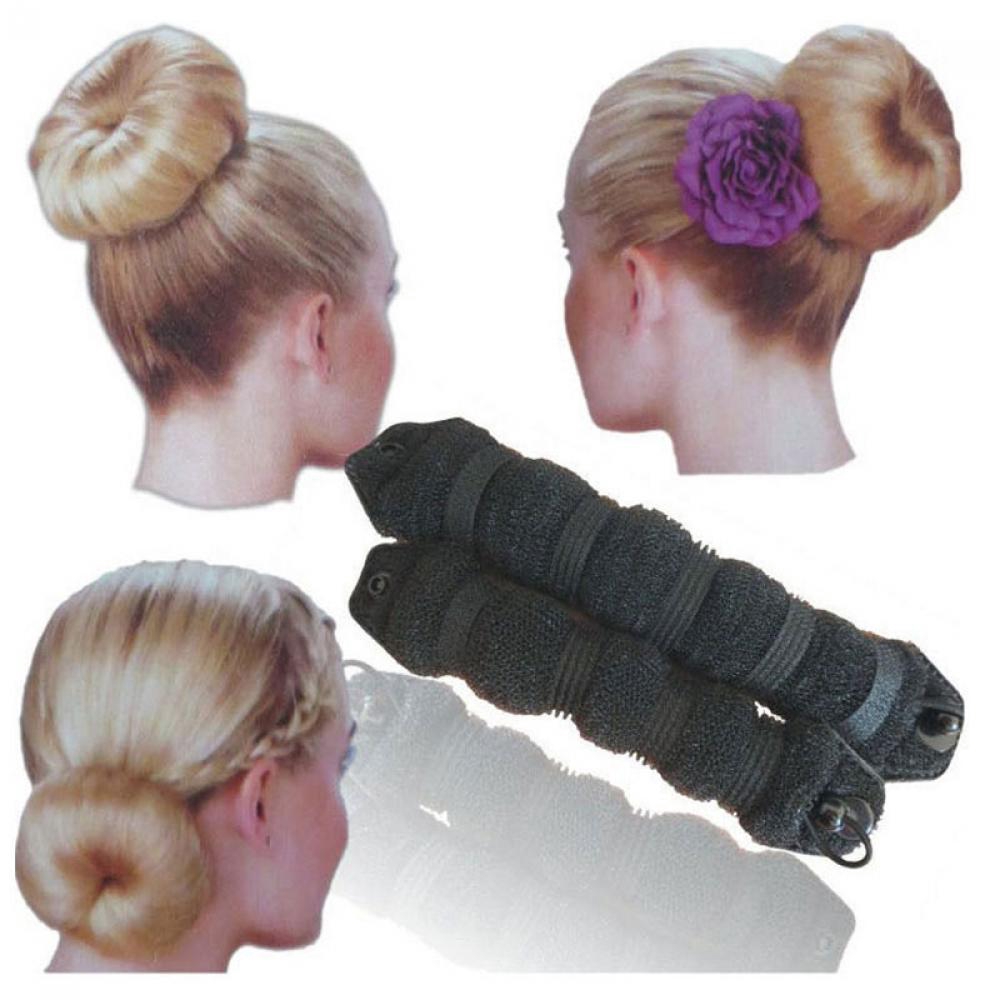 Set 2 dụng cụ tạo kiểu tóc búi bằng sợi nylon xốp tiện lợi