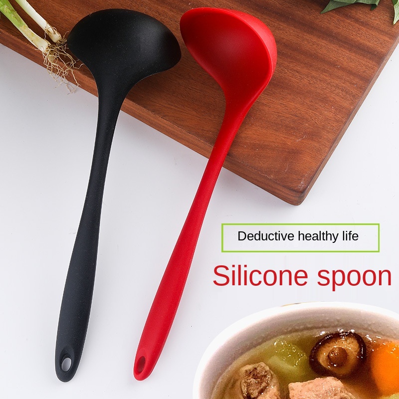 ▼❐∏Thìa silicone Dụng cụ nhà bếp Thìa nấu ăn Thìa chống dính Dụng cụ nấu ăn Silicone Thìa silicone Dụng cụ làm bếp