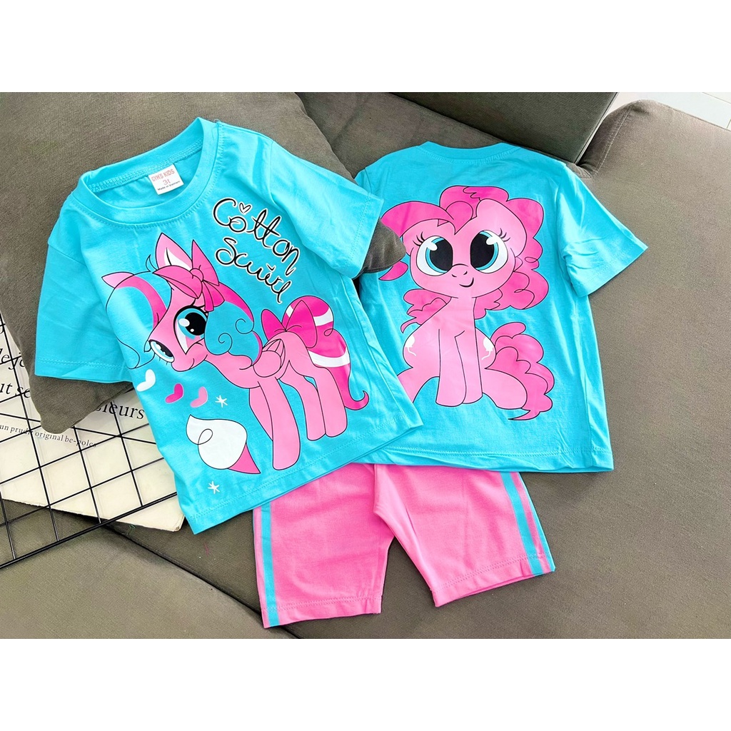 [22-43 KÝ] Bộ ngố thun cotton 4 chiều mềm mịn in hoạt hình siêu xinh cho bé,bộ tay ngắn quần lưng mặc nhà
