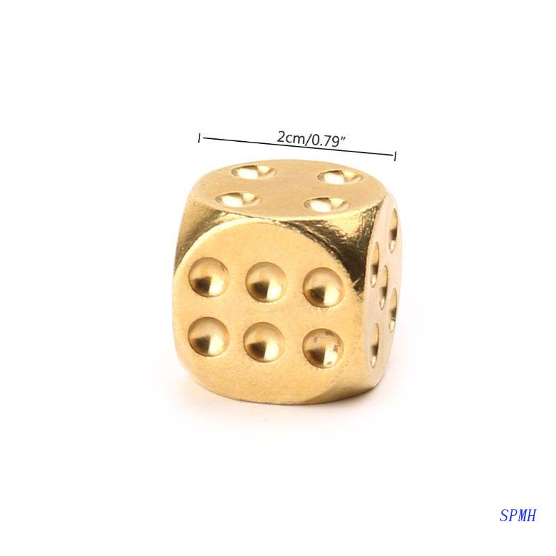 1 Khối Xúc Xắc Bằng Đồng Thau Đánh Bóng Kích Thước 20mm