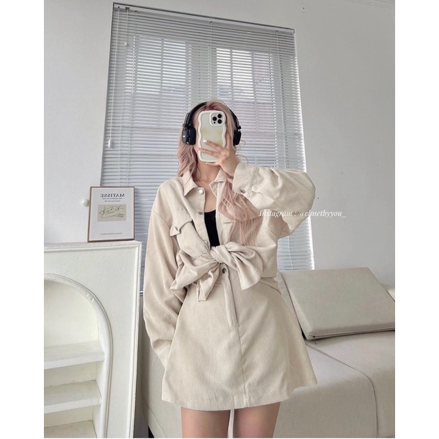 SET KAKI NHUNG XANH 3 MÓN