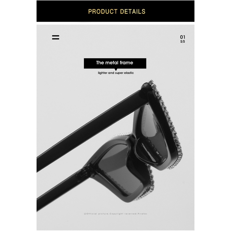 Kính Mát Mắt Mèo Tam Giác Thời Trang Âu Mỹ