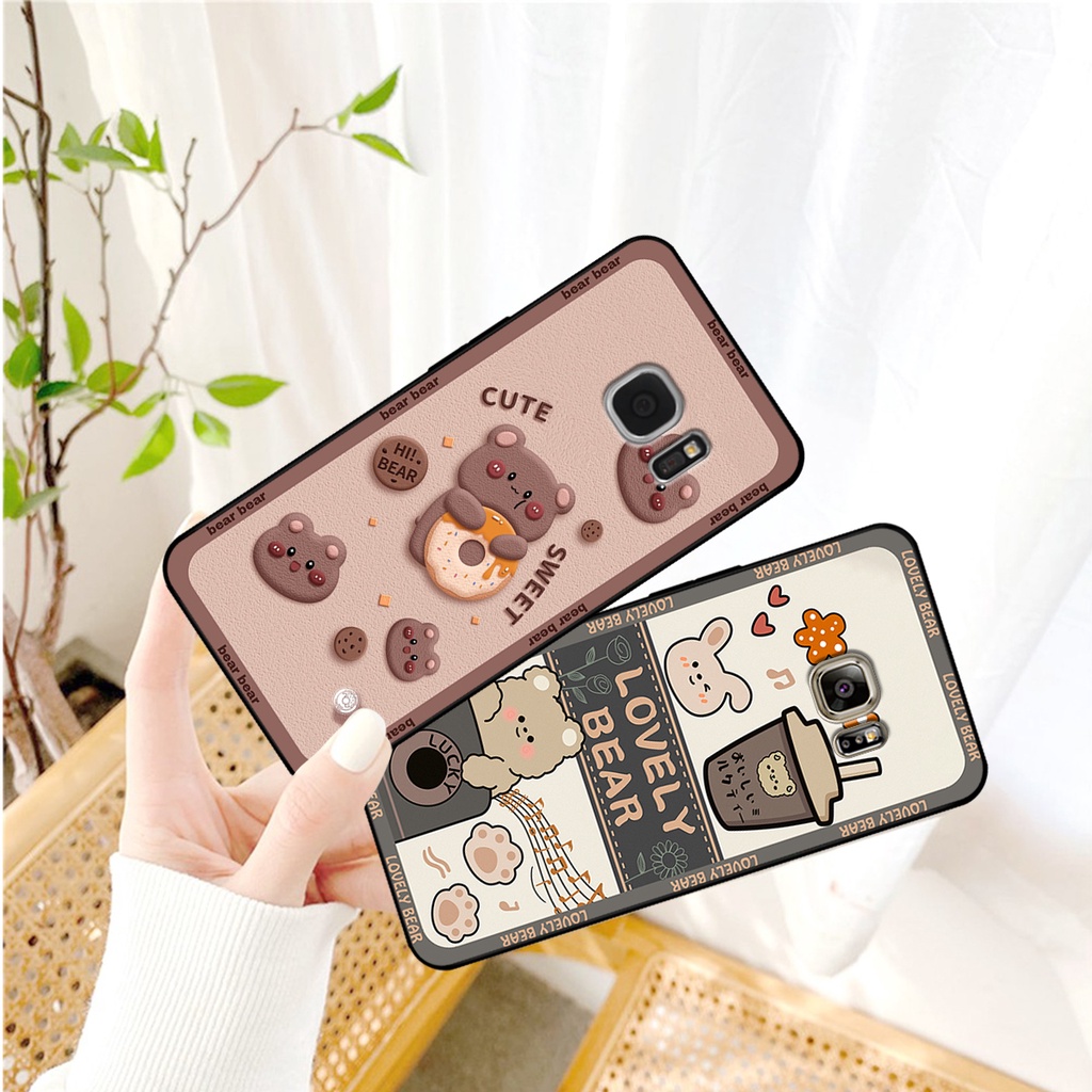 Ốp lưng Samsung Note 5 - S6 - S6 Edge - S7 - S7 Edge in hình gấu bear dễ thương, bền đẹp