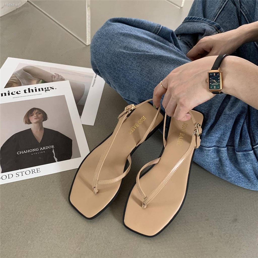 Giày Sandal Đế Bệt Mềm Phong Cách Hàn Quốc Thời Trang Mùa Hè Dành Cho Nữ 2021
