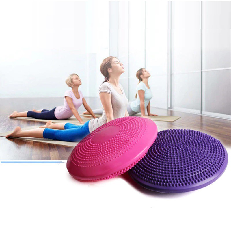 Đệm tập YOGA thăng bằng bơm hơi chính hãng POPO chất liệu silicon có gai