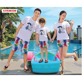 Áo thun gia đình in chữ i love my dad cực hot - atgd220