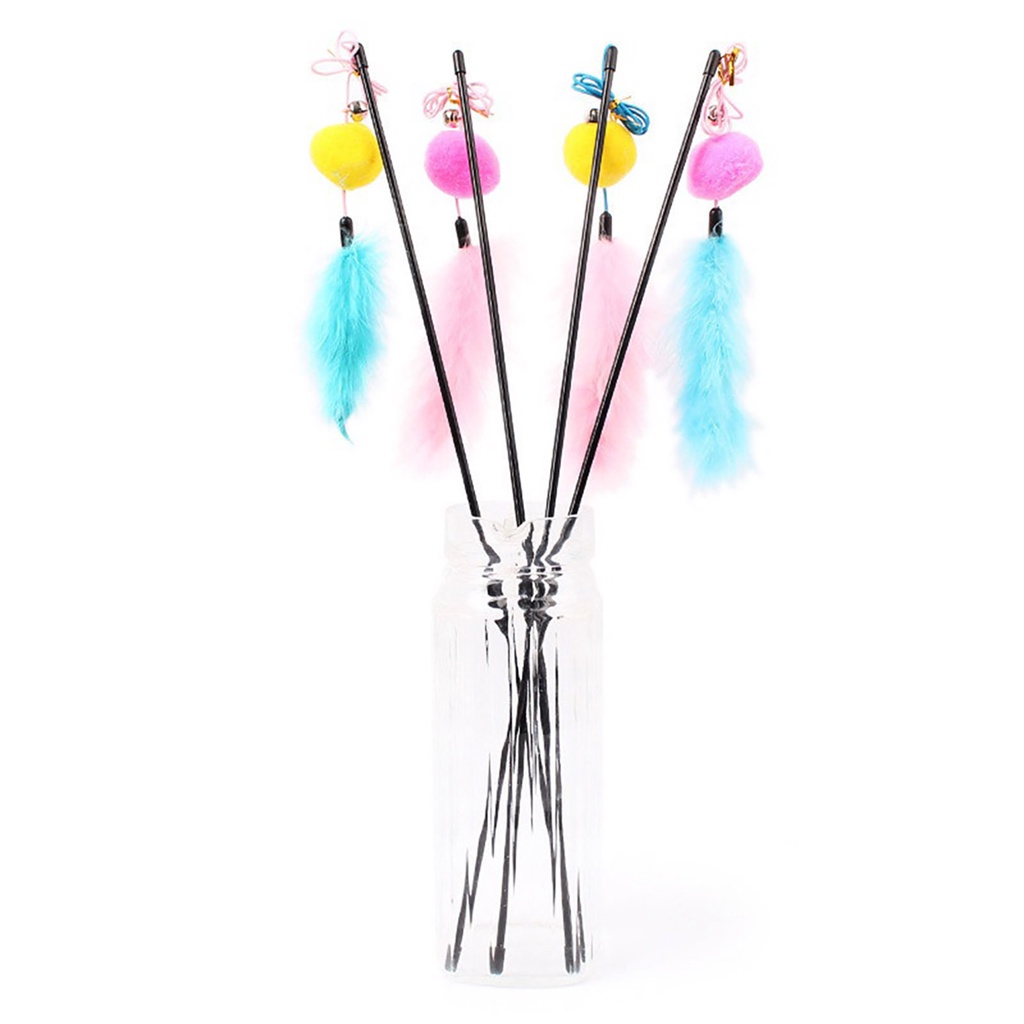 Gậy Đồ Chơi Gắn Lông Vũ Dành Cho Mèo